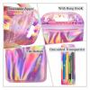 100 Pack Holographic Plastic Bags Resealable Pen Packaging Bags Beadable Pens Small Business Sample Pouch Clear Beads Bags Lip Gloss,Cosmetic,Jewelry 2.75x8.6" view 3