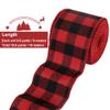 Tenn Well Buffalo Plaid Ribbon, 19.6 Yards 2.5 inch Wired Christmas Ribbon, Orange, Red and Green Plaid Ribbon for Bow Making, Gift Wrapping, Wreath Making, Tree Decoration(2 Roll x 9.8 Yards) view 3