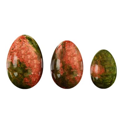 Undrilled Rose Quartz Yoni Egg Set Jade Eggs Obsidian Kegel Exercise Ball Yoni Eggs Exerciser,Unakite