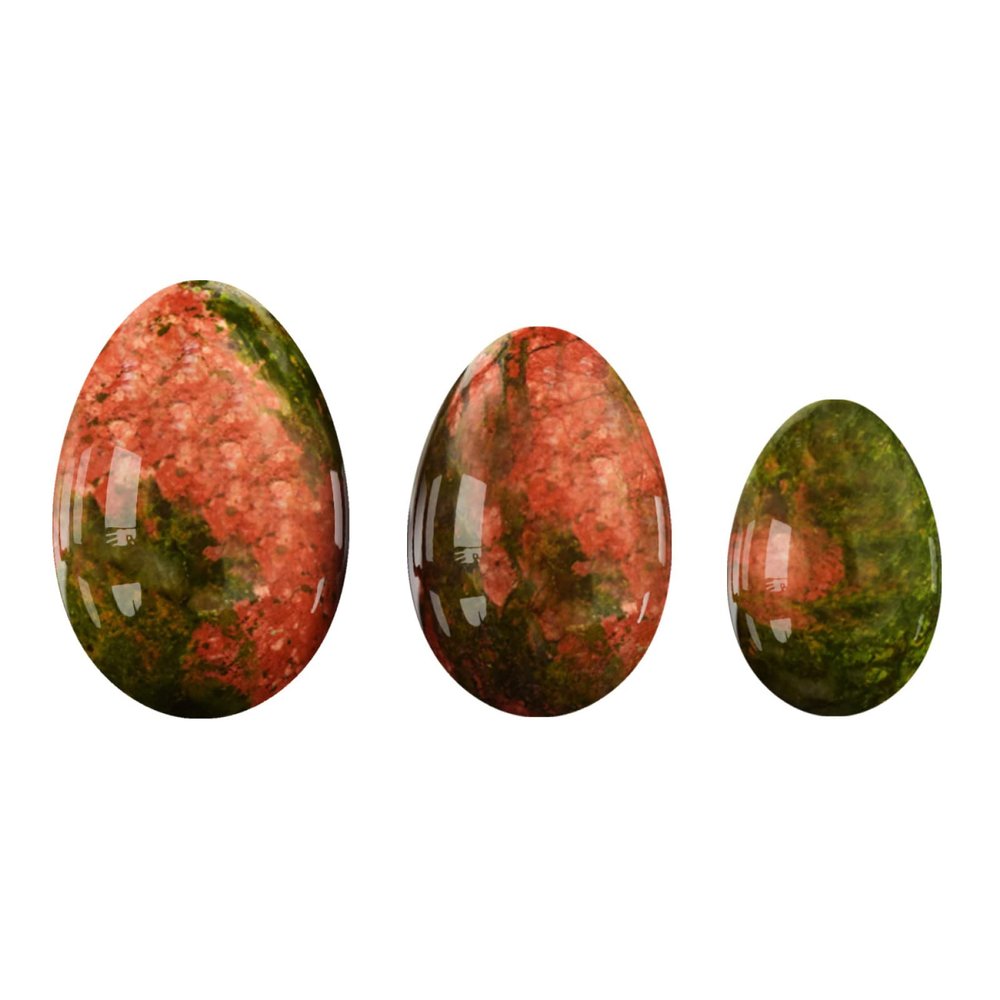 Undrilled Rose Quartz Yoni Egg Set Jade Eggs Obsidian Kegel Exercise Ball Yoni Eggs Exerciser,Unakite