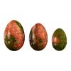 Undrilled Rose Quartz Yoni Egg Set Jade Eggs Obsidian Kegel Exercise Ball Yoni Eggs Exerciser,Unakite view 1