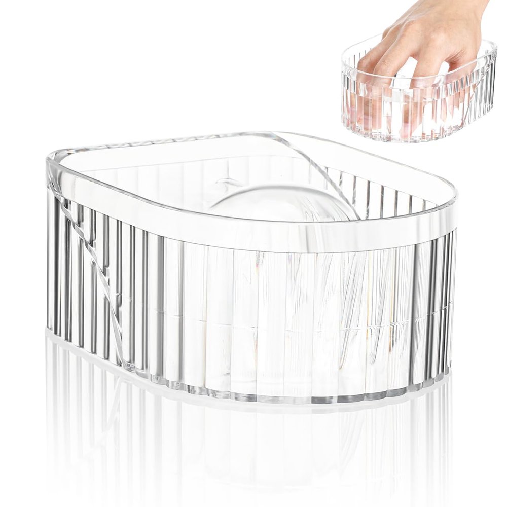 Lurrose Nail Soaking Bowl Nail Soak off Bowl for Gel Polish Remover Hand Soaking for Cuticle Softening Manicure for Salon and Home Use 5.43 X 4.13 X 2.32 in