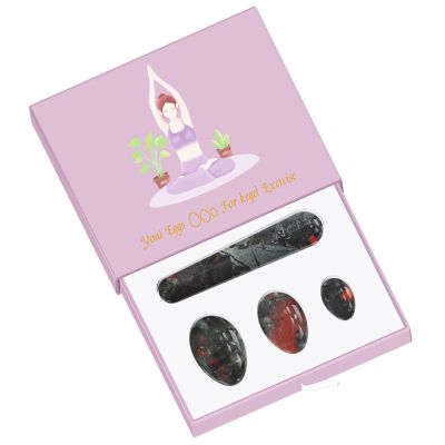 Bloodstone Yoni Egg Wand Set 100% Natural Jade Stone for Kegel Exercise Tightening Feminine Kegel Eggs,Undrill Set with Box