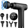 Massage Gun, Massage Gun Deep Tissue, Handheld Back Massager for Athletes, Percussion Muscle Massager with 6 Attachments & 30 Speed, Father's Day, Black view 1