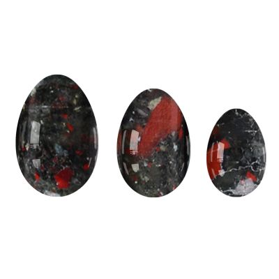 Bloodstone Yoni Egg Wand Set 100% Natural Jade Stone for Kegel Exercise Tightening Feminine Kegel Eggs,Undrilled Egg
