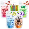 48 Pcs Video Game Party Favors Cups Video Gaming Themed Plastic Drink Pouches with Straws Clear Zipper Bags Reusable Pouches for Birthday Decor Party Favors Gift Prizes (Red/blue/green/orange) view 1