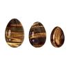 3 Pcs Undrilled Natural Rose Quartz Yoni Egg Massage Egg Set Obsidian Crystal Mineral Ball Kegel Exercise Tiger Eye Jade Egg,Tiger Eye Eggs view 1