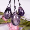 Jade Stone Yoni Eggs Massage Natural Crystal Beads Yoga Exercise Train Kegel Egg,Amethyst Quartz,25mm 40mm view 1