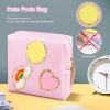 airogym Period Bag for Women, Sanitary Napkin Storage Bag, Functional PU Leather Sanitary Pad Bags for Panty Liners, Tampons, Menstrual Cup Pouches, Sanitary Pads Organizer with Zipper view 4