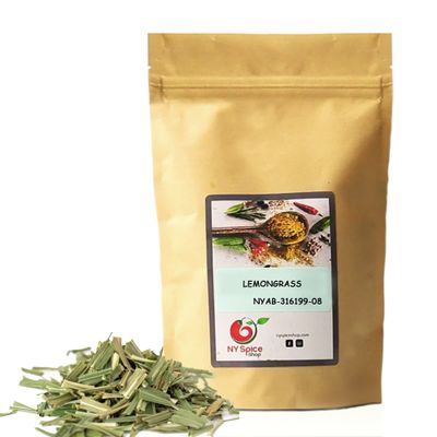 NY SPICE SHOP Lemon Grass Herbal Tea  8 Oz (Ounce) Dried and Sifted Decaffeinated Lemongrass Green Tea  Premium Quality & Natural Lemongrass Leaf Chai - Fresh Cut and Shifted Loose Leaf Tea