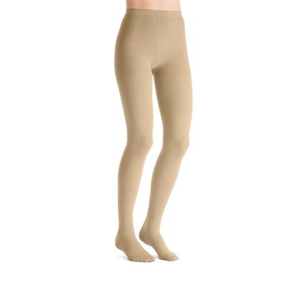 JOBST Opaque Compression Stockings, 15-20 mmHg, Waist High, Closed Toe, Natural, Large