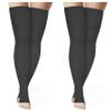 Truform Surgical Stockings, 18 mmHg Compression for Men and Women, Thigh High Length, Open Toe, Black, X-Large (Pack of 2) view 1