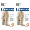 Truform Surgical Stockings, 18 mmHg Compression for Men and Women, Thigh High Length, Open Toe, Black, X-Large (Pack of 2) view 2
