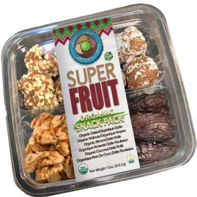 United With Earth Organic Super Fruit Snack Pack - 12oz (4-Pack) | Organic Medjool Dates, Organic Coconut Date Rolls, Organic Almond Date Rolls, Organic Walnuts | Non-GMO, Gluten-Free, Vegan, Paleo, Certified Organic