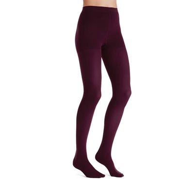 JOBST Opaque Compression Stockings, 15-20 mmHg, Waist High, Closed Toe, Cranberry, Medium
