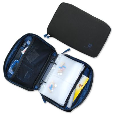 Mighty Well Diabetic Supplies Travel Case, Storage Bag for Glucose Meter and Other Diabetic Supplies (Bag Only), Self Care Case (Black)