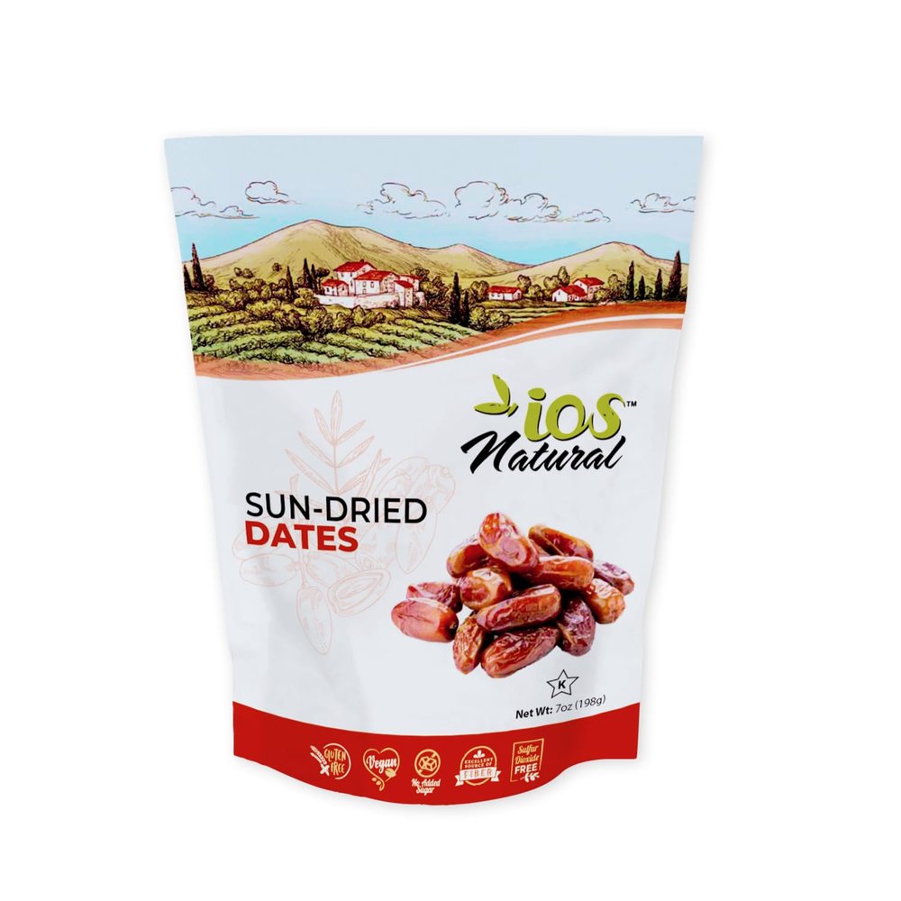 ORGANIC Sun-Dried Dates - IOS Love Organic- | Purely Dates - USDA Certified Organic Dates, NO Added Sugars, Sulfurs or Preservatives | NON-GMO, VEGAN, & KOSHER
