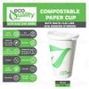 16 oz Compostable Paper Cups with White Flat Lids and Wooden Stirrers - Biodegradable Disposable White Paper Coffee Cups PLA Lined - Eco-friendly Hot and Cold Drinking Cups (100) view 2