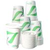 16 oz Compostable Paper Cups with White Flat Lids - Biodegradable Disposable White Paper Coffee Cups PLA Lined - Eco-friendly Hot and Cold Drinking Cups (500) view 1