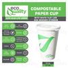 16 oz Compostable Paper Cups with White Flat Lids and Wooden Stirrers - Biodegradable Disposable White Paper Coffee Cups PLA Lined - Eco-friendly Hot and Cold Drinking Cups (500) view 2