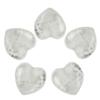 5 PCS Healing Crystals Heart Crystal 0.8 Inches Natural Love Heart Shaped Stones Worry Stones Polished Pocket Palm Thumb Gemstones Chakra Reiki Energy Balancing Meditation (White) view 1