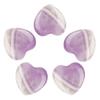 5 PCS Healing Crystals Heart Crystal 0.8 Inches Natural Love Heart Shaped Stones Worry Stones Polished Pocket Palm Thumb Gemstones Chakra Reiki Energy Balancing Meditation (Purple) view 1