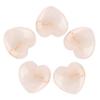 5 PCS Healing Crystals Heart Crystal 0.8 Inches Natural Love Heart Shaped Stones Worry Stones Polished Pocket Palm Thumb Gemstones Chakra Reiki Energy Balancing Meditation (Pink) view 1