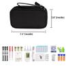 Double Layer Diabetic Supplies Organizer Bag Travel Case with Hand Strap for Insulin Pen, Test Straps, Lancets, Blood Glucose Meters, Lancing Device, Syringe, Needle, Vials (7.3" * 3.8", Pink) view 2