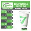 EcoQuality 16 oz Compostable Paper Cups with White Flat Lids - Biodegradable Disposable White Paper Coffee Cups PLA Lined - Eco-friendly Hot and Cold Drinking Cups (25) view 2