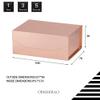 OBMMIRAO Upgrade 5PCS Rose Gold Gift Box 9.5x7x4 Inches, Sturdy Gift Box with Lid for Gift Packaging, Foldable Magnetic Closure Storage Boxes, Bridesmaid proposal box, Rectangle Collapsible Box view 3