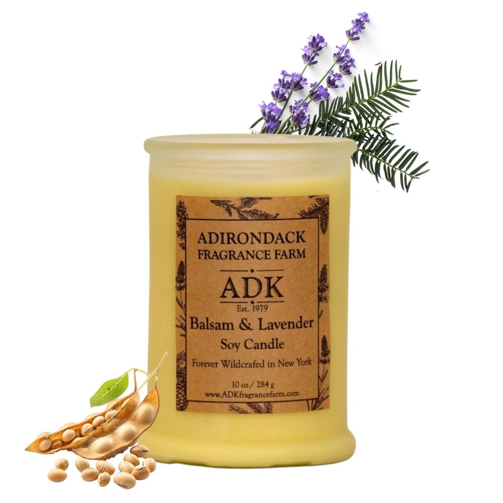 ADK Balsam & Lavender Scented Candle, 10 Oz Aromatherapy Candle, Proudly Poured in The USA, Natural Wax for Relaxation and Home Dcor, for Gift, Kitchen, and Living Spaces