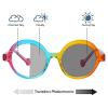 2pcs outdoor Photochromic full lens Reading Glasses for Mens Womens round Driving Safety Transition Sunglasses Readers (2pcs-rainbow&leopard, 3.25, multiplier_x) view 2