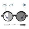 2pcs outdoor Photochromic full lens Reading Glasses for Mens Womens round Driving Safety Transition Sunglasses Readers (2pcs-black&brown, 2.75, multiplier_x) view 2