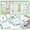 6 Pcs Communication Board for Nonverbal Adults Aphasia Colorful Picture Symbol Communication Cards for Patients Children(Green) view 3