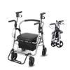 2 in 1 Rollator Walker & Wheelchair - Rolling Walker with Curved Back Soft Seat for Seniors Elderly - Removable Storage Bag - Supports up to 100kg/220 lbs view 1