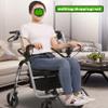 2 in 1 Rollator Walker & Wheelchair - Rolling Walker with Curved Back Soft Seat for Seniors Elderly - Removable Storage Bag - Supports up to 100kg/220 lbs view 2