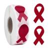 CRAFFANCY Red Ribbon Sticker, 500 Pcs Heart Disease HIV/AIDS Awareness Drug Prevention Ribbon Decals for Fundraising Event, Red Ribbon Week, Gift Letter Bags view 1