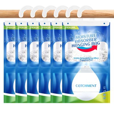 PEKGRIL Moisture Absorber Packets 6 Pack, 15 oz Hanging Dehumidifier Bags