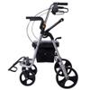 2 in 1 Rollator-Transport Chair w/Paded Seatrest - Rolling Walker with Adjustable Handle and Wheels - Aluminum Folding Mobility Walking Aid for Adult Elderly view 1