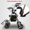 2 in 1 Rollator-Transport Chair w/Paded Seatrest - Rolling Walker with Adjustable Handle and Wheels - Aluminum Folding Mobility Walking Aid for Adult Elderly view 4