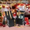 Black Gift Boxes with Lids 3 Pack, 11x8x4 Inches medium Gift Box with Ribbon, Collapsible Gift Boxes with Magnetic Closure for Presents, Bridesmaid Proposal Box Contains Gift Card Ribbon Tag view 3