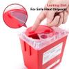 Alcedo Sharps Container for Home Use 2 Quart (1-Pack), Biohazard Needle and Syringe Disposal, Medical Grade, Professional Use view 3