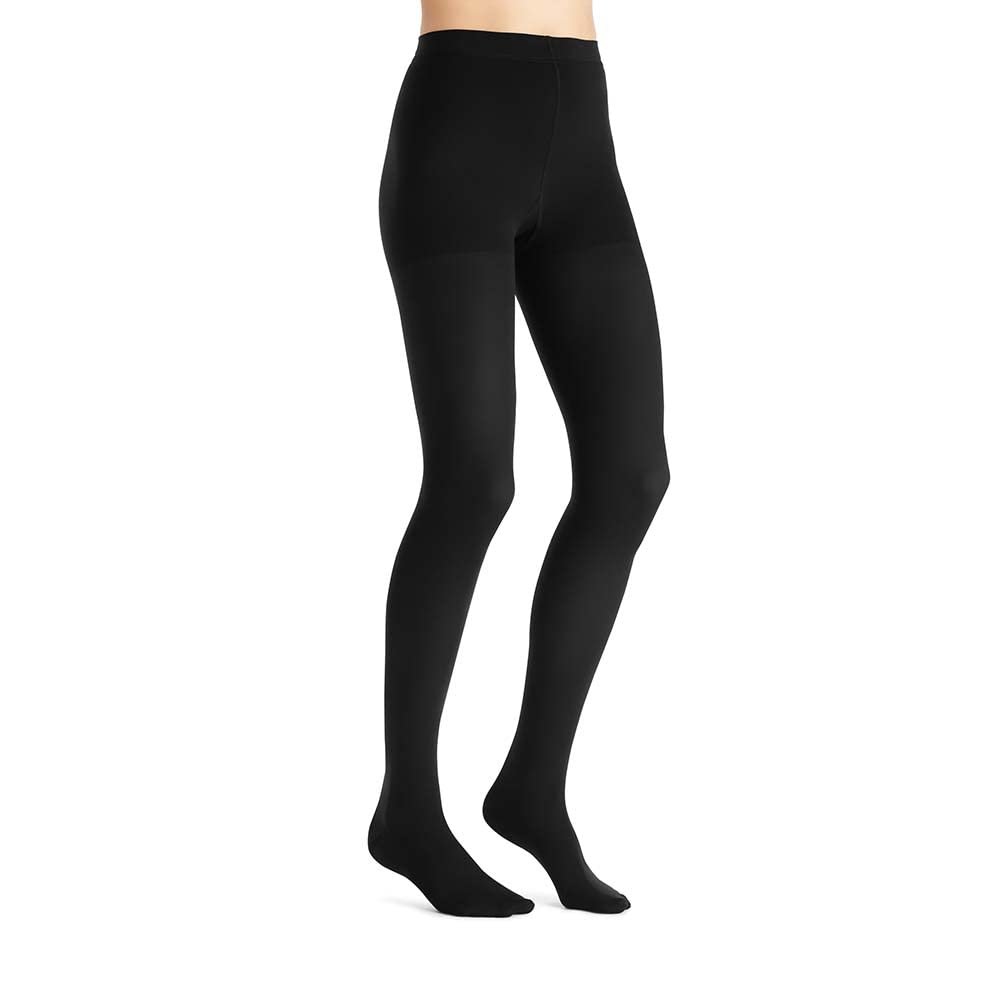 JOBST Opaque Compression Stockings, 20-30 mmHg, Waist High, Closed Toe, Classic Black, Medium