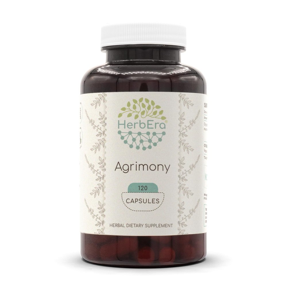 HerbEra Agrimony 120 Capsules, 400 mg, Agrimony (Agrimonia Eupatoria) Dried Herb (120 Capsules)