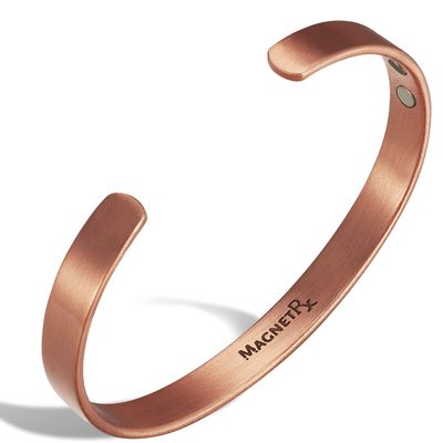 MagnetRX Magnetic Copper Bracelet Cuff  Elegant Pure Copper Bangle  Unisex Magnetic Bracelets for Men & Women (Small)