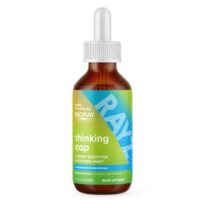 BIORAY RAYZ Thinking Cap, Lemon Flavor - 2 fl oz - Cognitive Function Support for Teens 12-18 Years Old