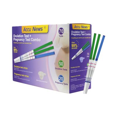 ACCU NEWS Ovulation & Pregnancy Test Kit Combo, 50 Ovulation Strips + 20 Pregnancy Tests, Easy At-Home Use