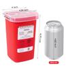 Alcedo Sharps Container for Home Use 1 Quart (1-Pack) | Biohazard Needle and Syringe Disposal | Small Portable Container for Travel and Professional Use view 2