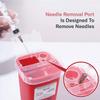 Alcedo Sharps Container for Home Use 1 Quart (1-Pack) | Biohazard Needle and Syringe Disposal | Small Portable Container for Travel and Professional Use view 4