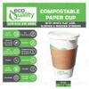 16 oz Compostable Paper Cups with White Flat Lids, Sleeves and Wooden Stirrers - Biodegradable Disposable White Paper Coffee Cups PLA Lined - Eco-friendly Hot and Cold Drinking Cups (400) view 2